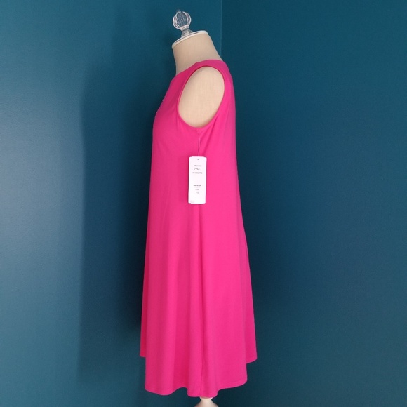 Ivy Lane Bright Pink Summer Dress Petite Small NWT - Picture 3 of 6
